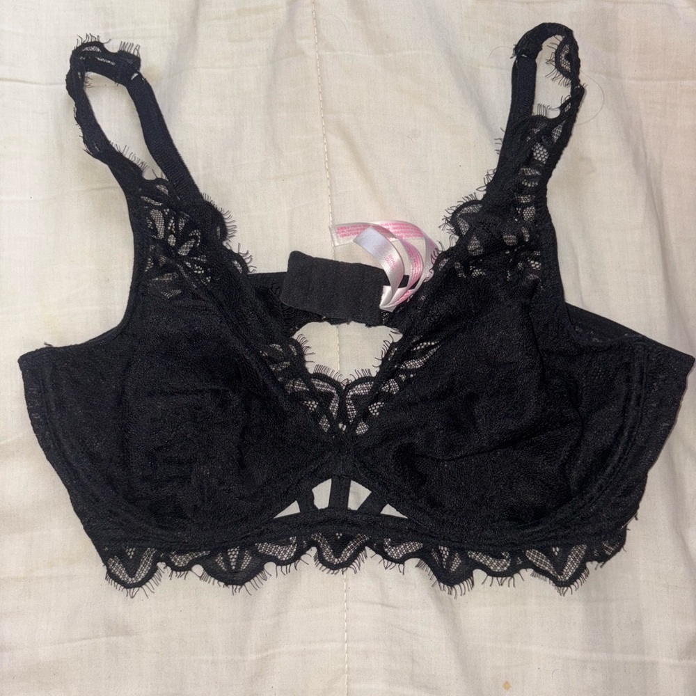 PINK Victoria's Secret Black Lace Bralette